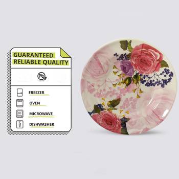 Gallery99 Purple Floral Heigh Grade Round Quarter plate set of 6 (7x7x1) 2