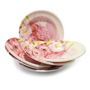Gallery99 Baby Pink Floral Heigh Grade Round Quarter plate set of 6 (7x7x1) 1