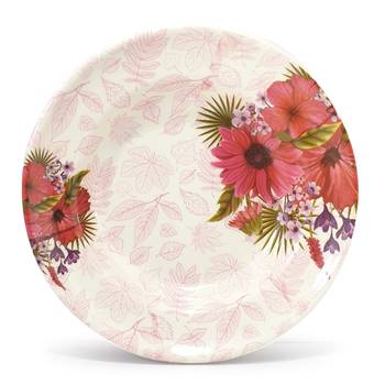 Gallery99 Red Lily Floral Heigh Grade Round Quarter plate set of 6 (7x7x1) 2
