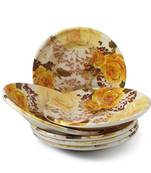 Gallery99 Yellow Rose Floral Heigh Grade Round Quarter plate set of 6 (7x7x1)