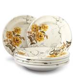Gallery99 Yellow & White Rose Floral Heigh Grade Round Quarter plate set of 6 (7x7x1)
