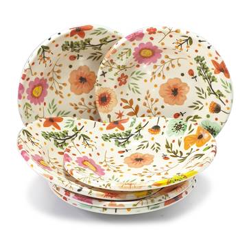 Gallery99 Floral Heigh Grade Round Quarter plate set of 6 (7x7x1) 1