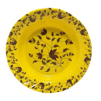 Gallery99 Yellow Tree of Power Floral Heigh Grade Round Quarter plate set of 6 (7.5x7.5x1) 3