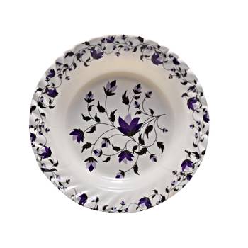 Gallery99 White & Purple Tree of Power Floral Heigh Grade Round Quarter plate set of 6 (7x7x1) 3
