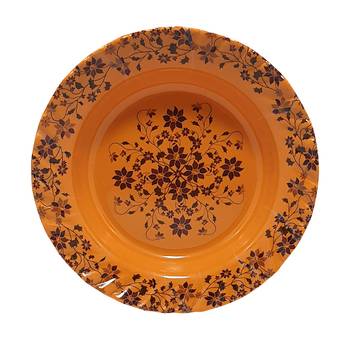 Gallery99 Orange Tree of Joy Floral Heigh Grade Round Quarter plate set of 12 (7.5x7.5x1) 4