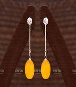 Yellow crystal earrings