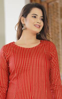 Women's Rayon Printed Designer Short Kurti & Sharara Set 3