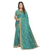 Blue woven silk saree with blouse