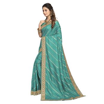 Blue woven silk saree with blouse 2