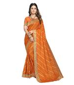 Mustard woven silk saree with blouse