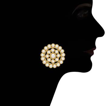 Traditional Light Weight Beaded Choker Set Glided With Moti Work  5