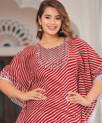 Women's Rayon Kaftan with pant 4