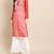 Red embroidered georgette chikankari-kurtis