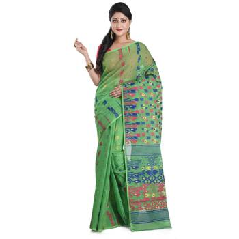 Chhanda Handloom Soft Dhakai Jamdani Weaving Saree Without Blouse 1