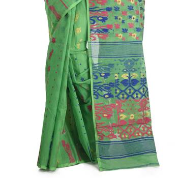 Chhanda Handloom Soft Dhakai Jamdani Weaving Saree Without Blouse 5