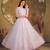 Violet Foilage Print Net Silk Party Wear Long Gown Semi Stitched