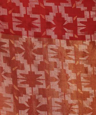 Red Matka Silk Handloom Traditional Sequin Jamdani Saree 4