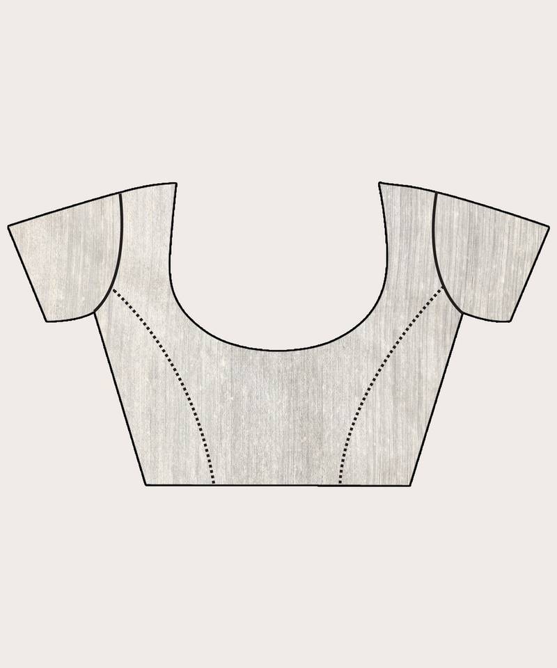 White Matka Silk Handloom Traditional Sequin Jamdani Saree