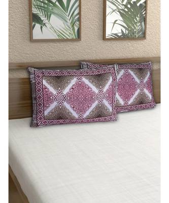 100% Cotton 200 TC 28X18 Inches Pillow Covers (Set of 2) 1