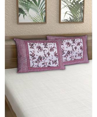 100% Cotton 200 TC 28X18 Inches Pillow Covers (Set of 2) 1