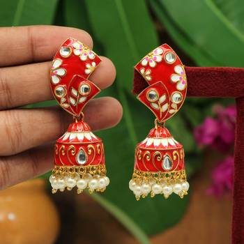 Red jhumkas 1