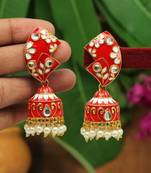 Red jhumkas