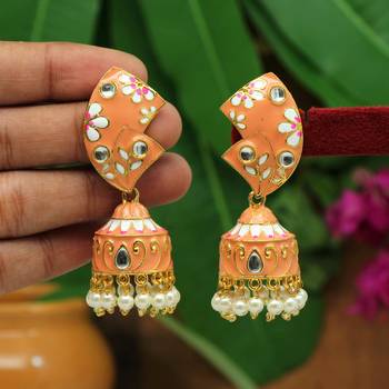 Orange jhumkas 1