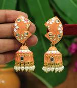 Orange jhumkas