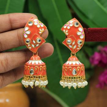 Orange jhumkas 1