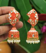 Orange jhumkas