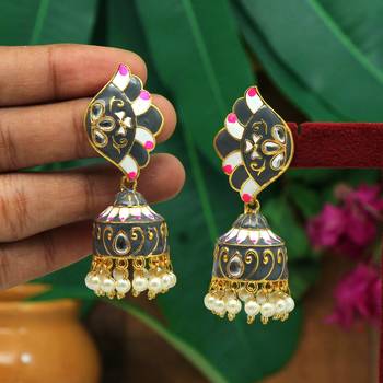Grey jhumkas 1