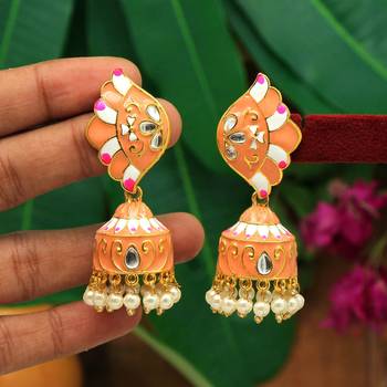 Orange jhumkas 1