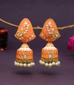 Orange jhumkas
