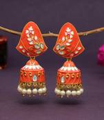 Orange jhumkas