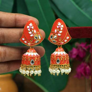 Orange jhumkas 2