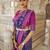 Dark blue printed patola saree with blouse