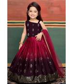 Girls Party Wear Embellished Readymade Lehenga, Choli and Dupatta Set