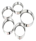 JAGGERY  Stainless Steel Round Hot Pot Stand Matka Stand for Kitchen  Set of 5 (Dia  12131516 & 18cm Height -3cm)