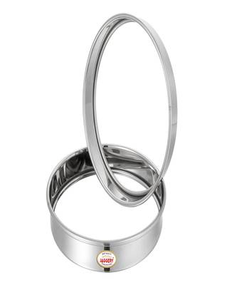 JAGGERY  Stainless Steel Round Hot Pot Stand Matka Stand for Kitchen  Set of 2 (Dia  16 and 18cm Height -3cm) 2