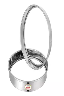 JAGGERY  Stainless Steel Round Hot Pot Stand Matka Stand for Kitchen  Set of 2 (Dia  16 and 18cm Height -3cm)