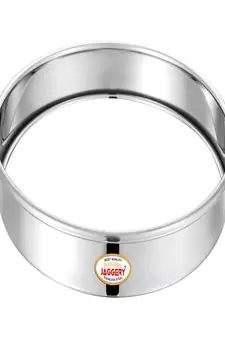 JAGGERY  Stainless Steel Round Hot Pot Stand Matka Stand for Kitchen  Set of 2 (Dia  16 and 18cm Height -3cm)