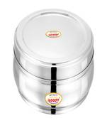 JAGGERY Stainless Steel Belly Shape Puri Dabba Round Conatiner Pack of 1pcs (Capacity1900ml) (Dia21cmH8cm)