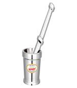 JAGGERY Stainless Steel Heavy Mortar Pestle Set Khal Batta Okhli Masher Kharad Crusher Imam Dasta Capacity110ml
