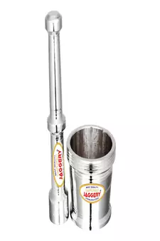 JAGGERY Stainless Steel Heavy Mortar Pestle Set Khal Batta Okhli Masher Kharad Crusher Imam Dasta Capacity210ml