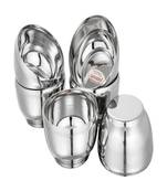 JAGGERY Stainless Steel Ajooba Vati Bowl Katori Set Pack of 6pcs Capacity-100ml  Dia-7.5cm H-4.5cm