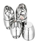 JAGGERY Stainless Steel Ajooba Vati Bowl Katori Set Pack of 6pcs Capacity150ml Dia-8cm H-4.5cm