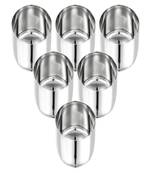 JAGGERY Stainless Steel  Vati Bowl Katori Set Pack of 6pcs Capacity-200ml Dia-8.5cm H-4.5cm
