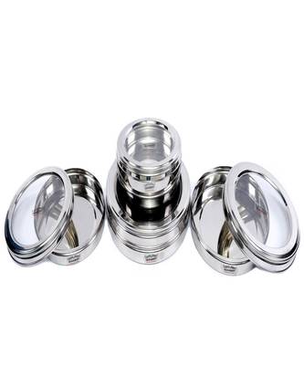 JAGGERY Stainless Steel Chocolate Box Sweet Box Container (Dia17 19 21 22.5 Cm) 500ml 750ml 1000ml 1500ml 3