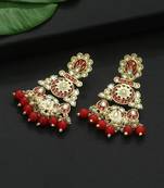 Maroon danglers-drops