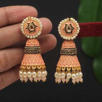 Orange jhumkas 1